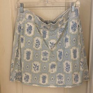 Floral Blue and White Women's Skort